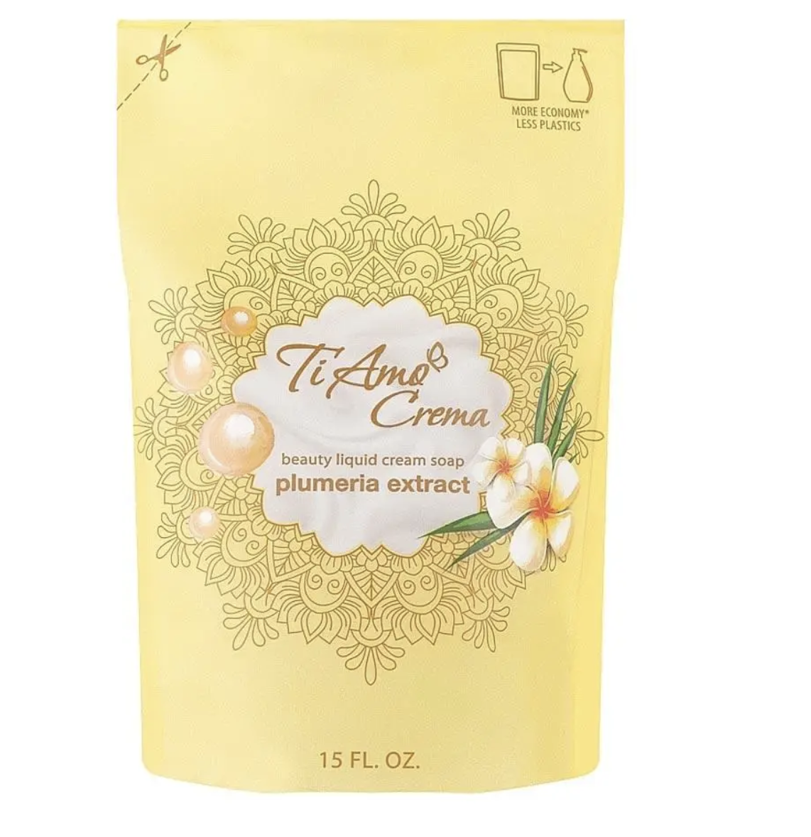 Крем-мило косметичне рідке З екстрактом плюмерії,Ti Amo Crema 450мл